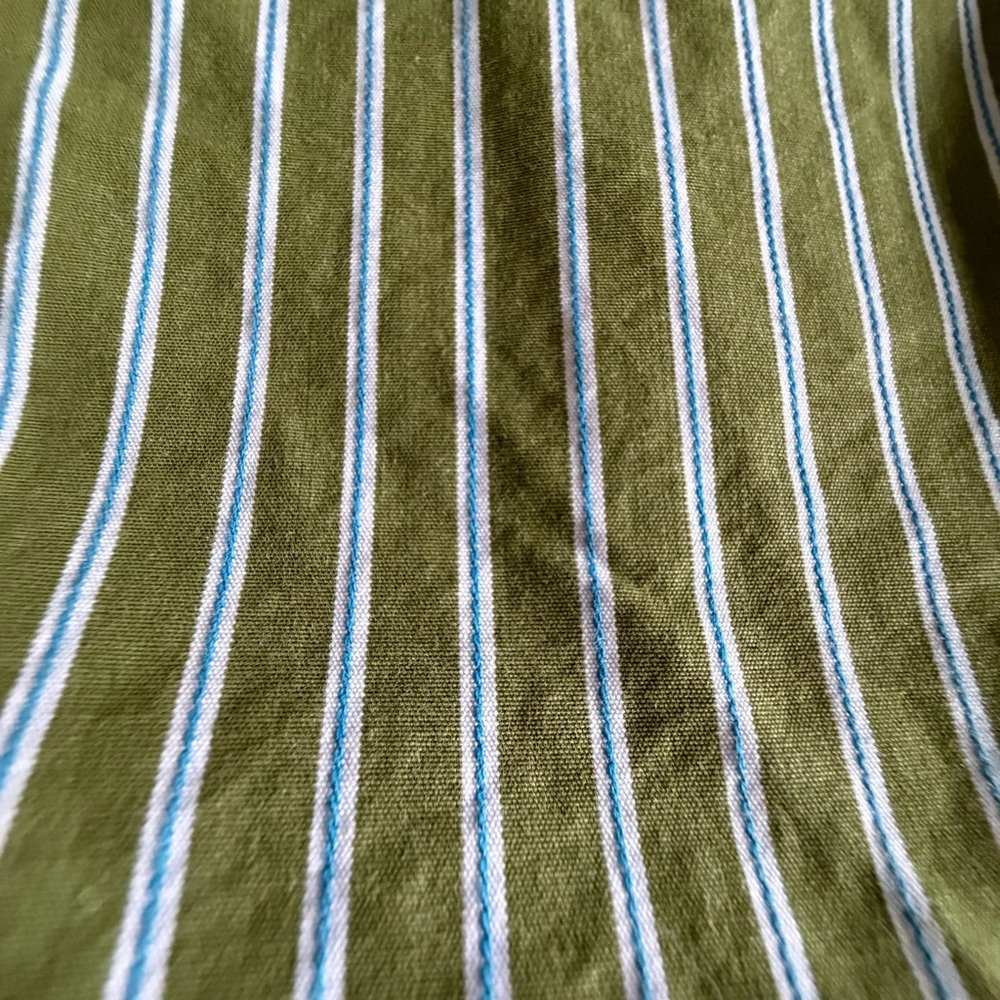 Hollister Shirt Mens XL Green Stripe Long Sleeve Button Up Casual Preppy - Picture 3 of 11